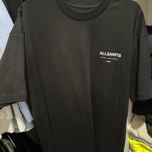 All Saints Black Graphic Men's T-Shirt